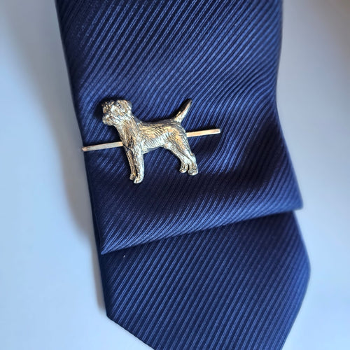 Border Terrier tie clip