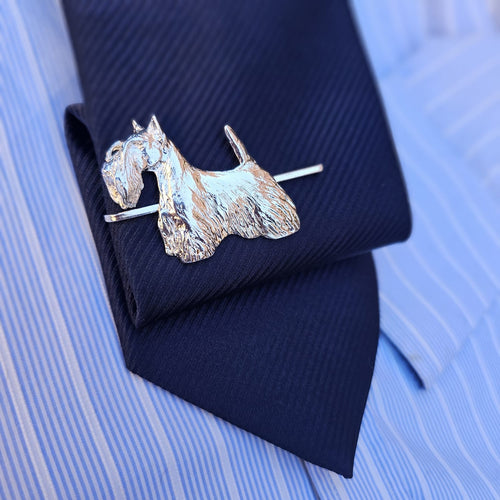 Scottish terrier tie clip