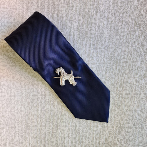 Kerry blue terrier tie clip